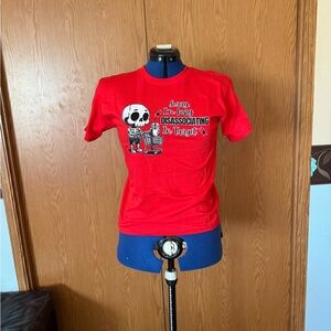 Dissociating in Target Gildan 5000 Heavy Cotton  Graphic Tee Red